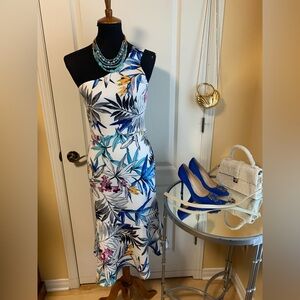 Floral One-Shoulder siren Dress